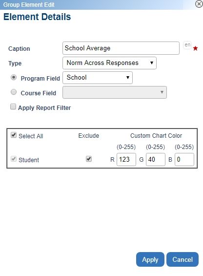 Group Elements Edit Screen