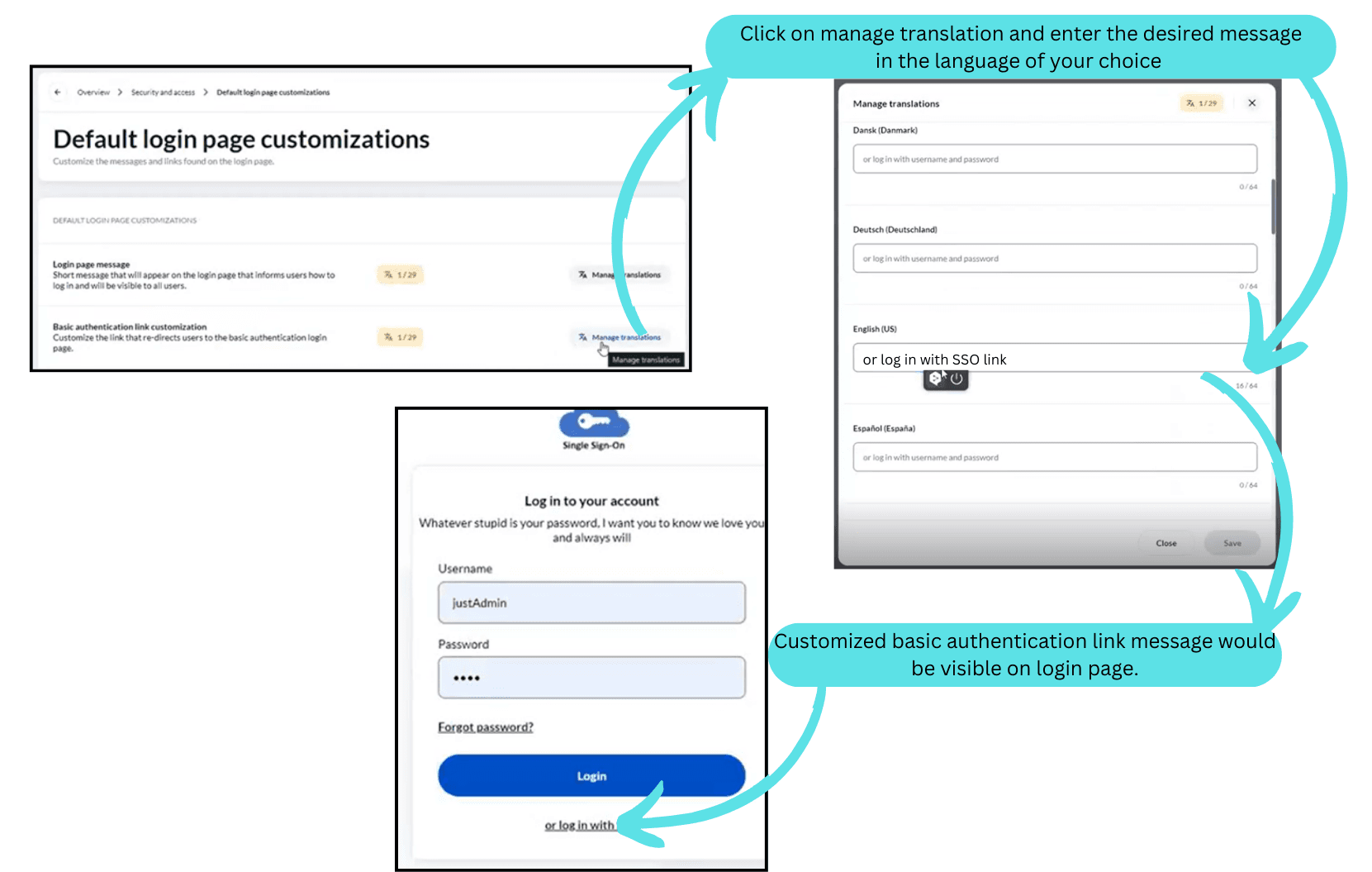 Customize the basic authentication login page