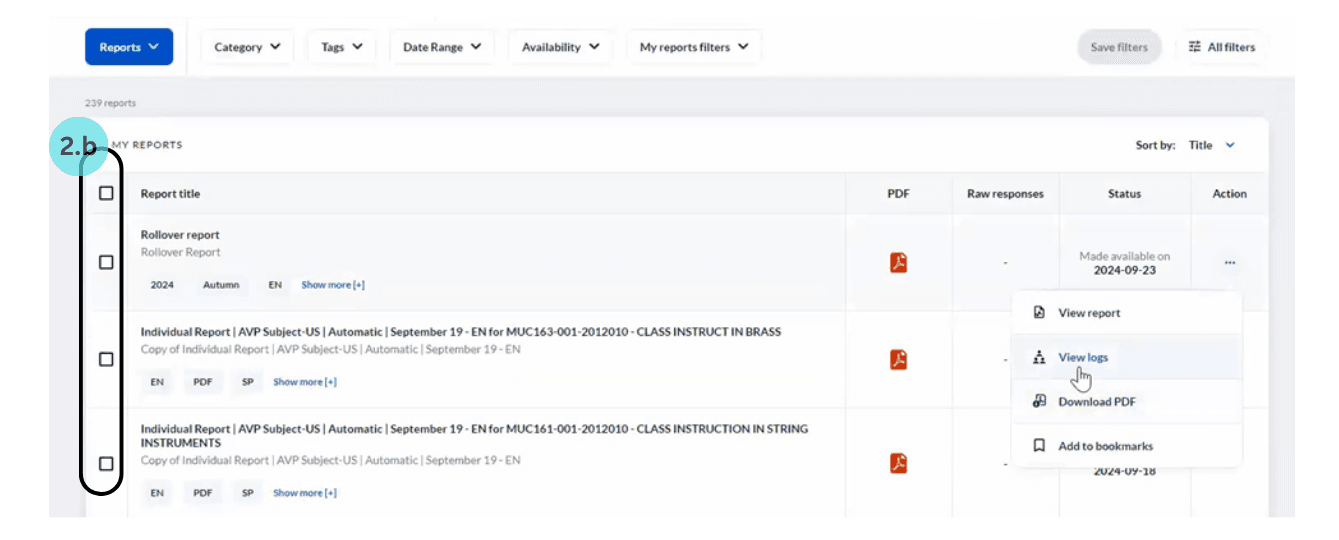 Bulk download column