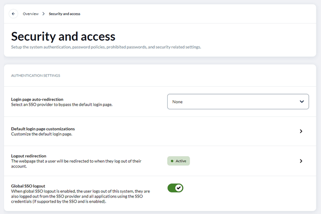 Multiple active SSO