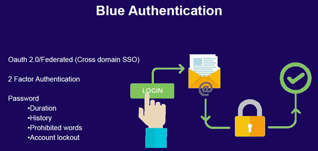 Blue authentication flow