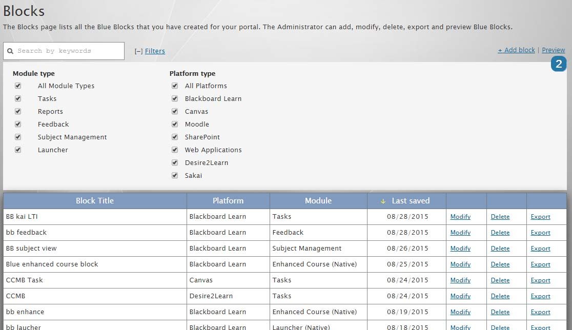 BPI blocks preview