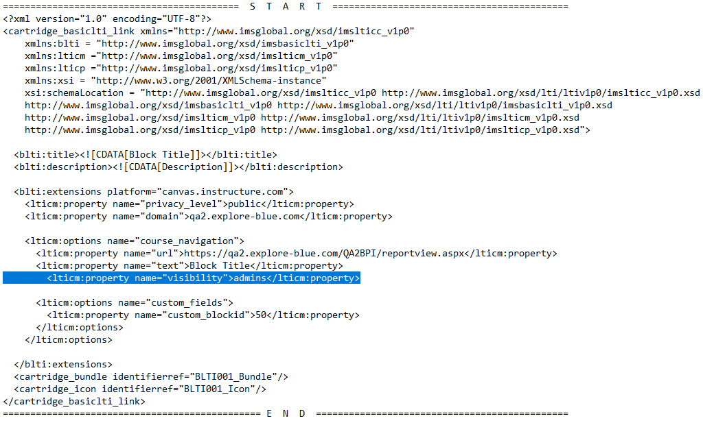 BPI block XML