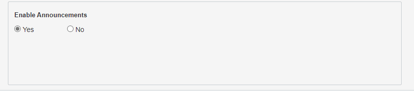 Canvas announcements