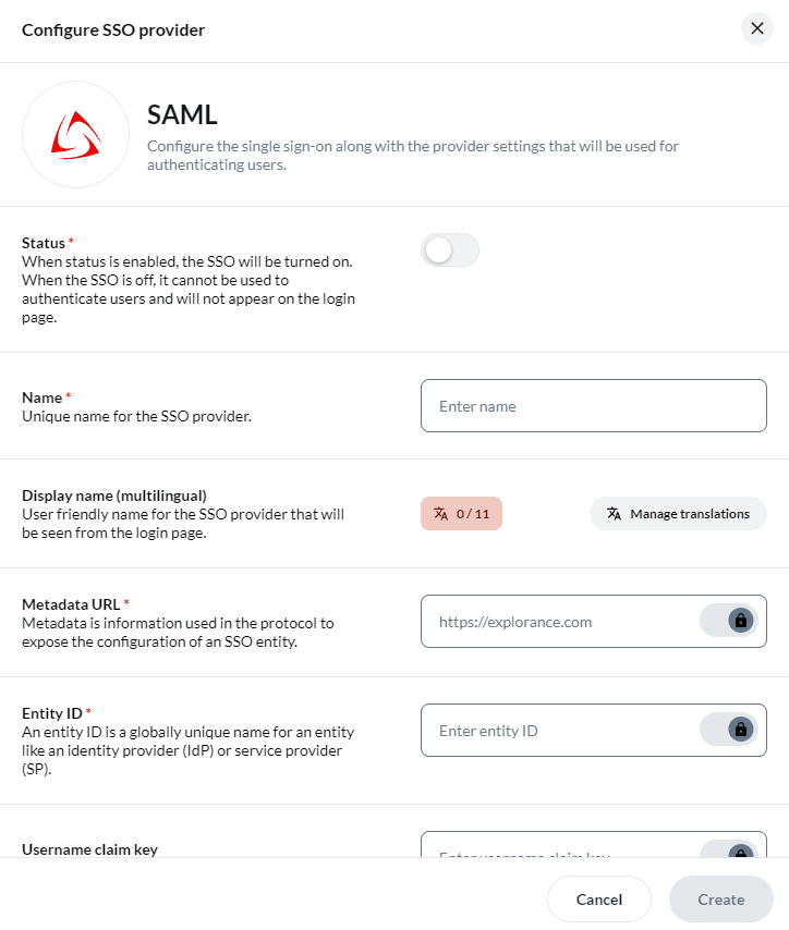 Configure SSO provider