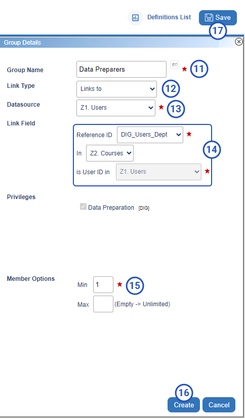 Group details