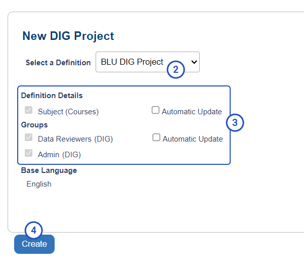 New DIG project