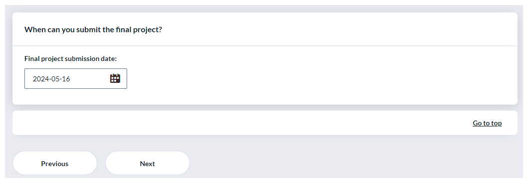 date time question example
