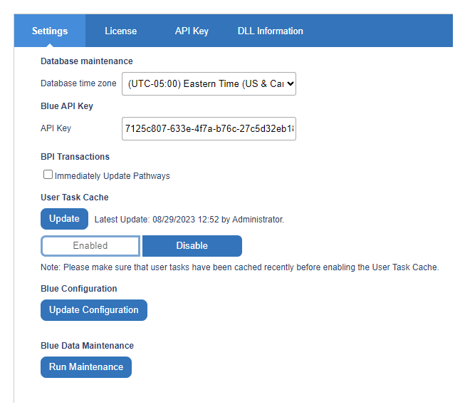 Database maintenance