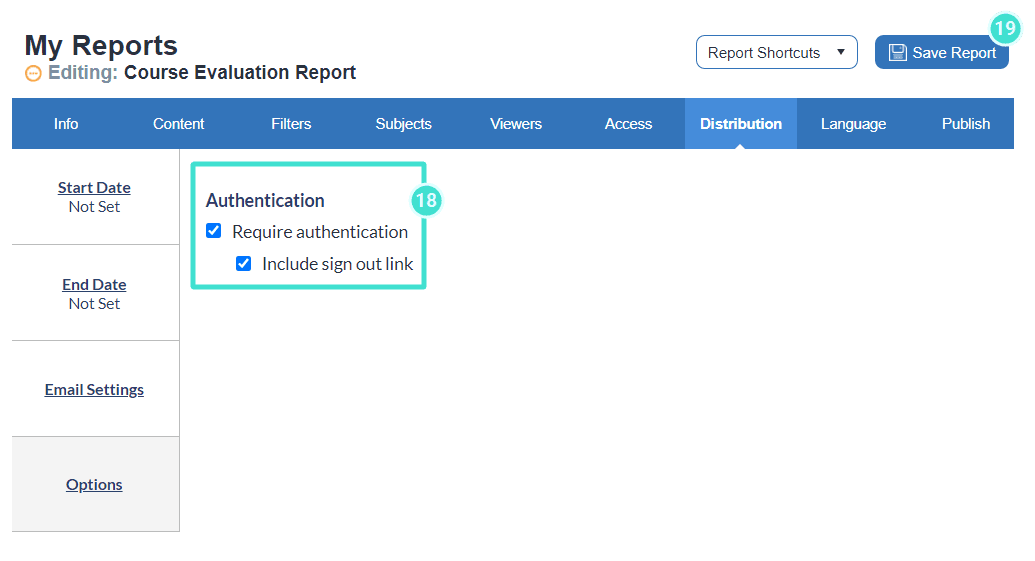 Set impact of static viewer removal to stop report