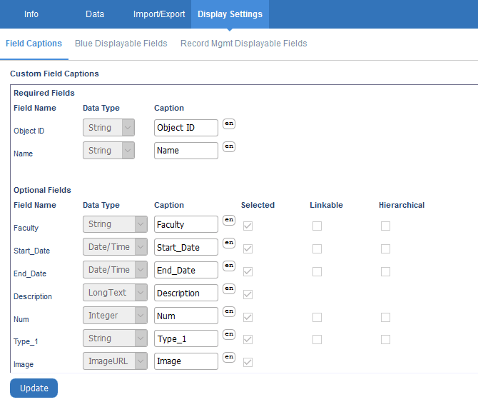 Display settings