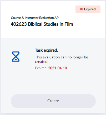 Expired evaluations