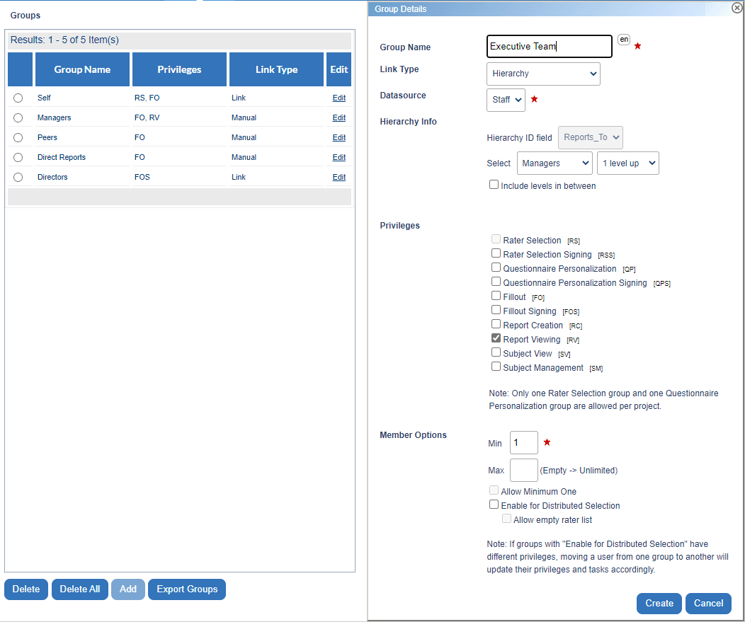 Group details