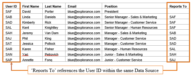 A Hiearchical Data Source from Reports To Field