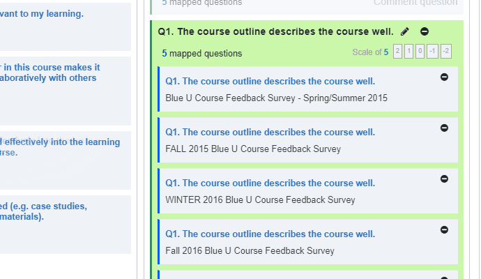 Add blue questions one by one