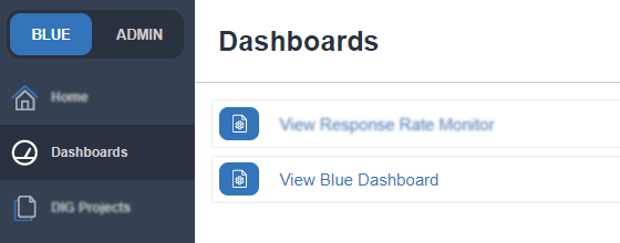 Access the blue dashboard