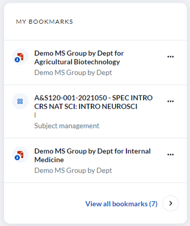 My bookmarks