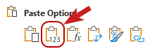 Paste option for values only when transferring your concatenated instructor-course values to column A