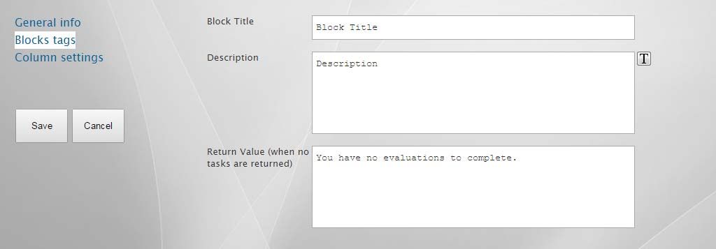 Pathway task block - block tags