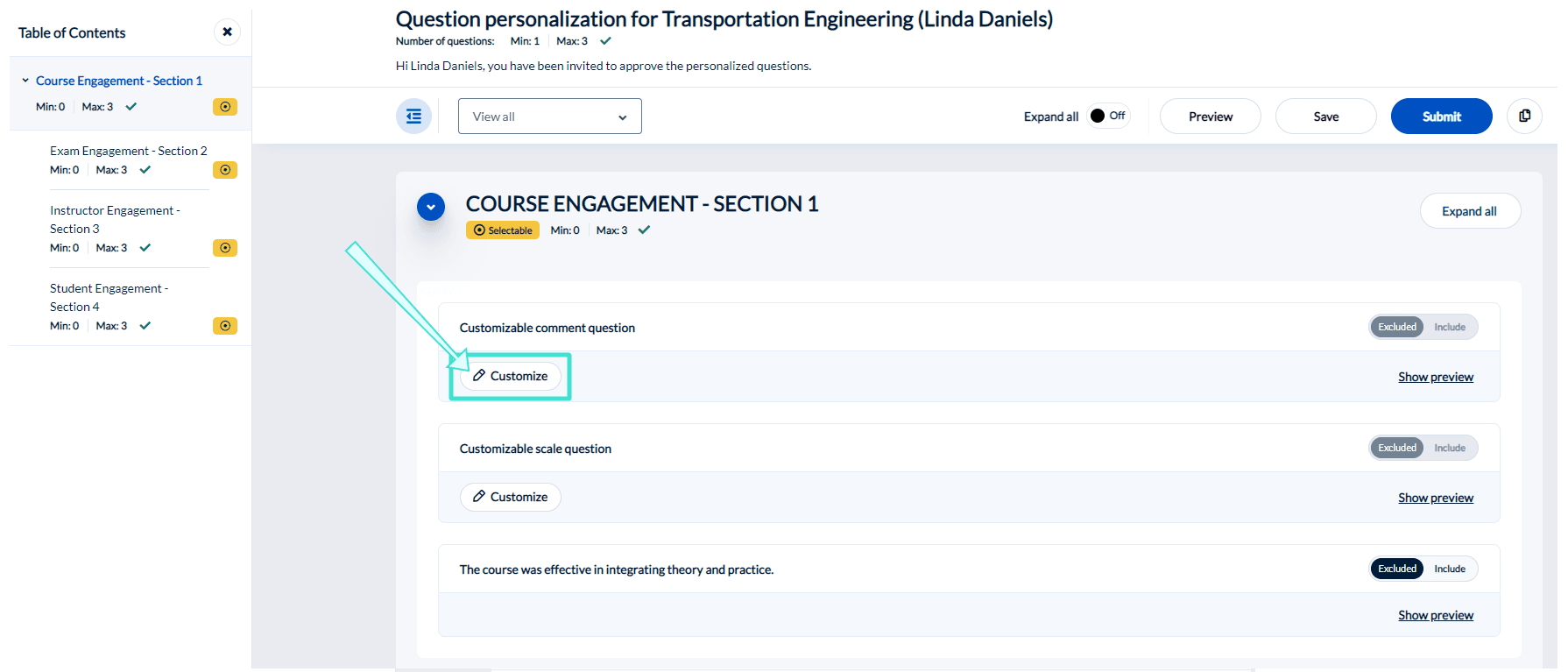 Question editor