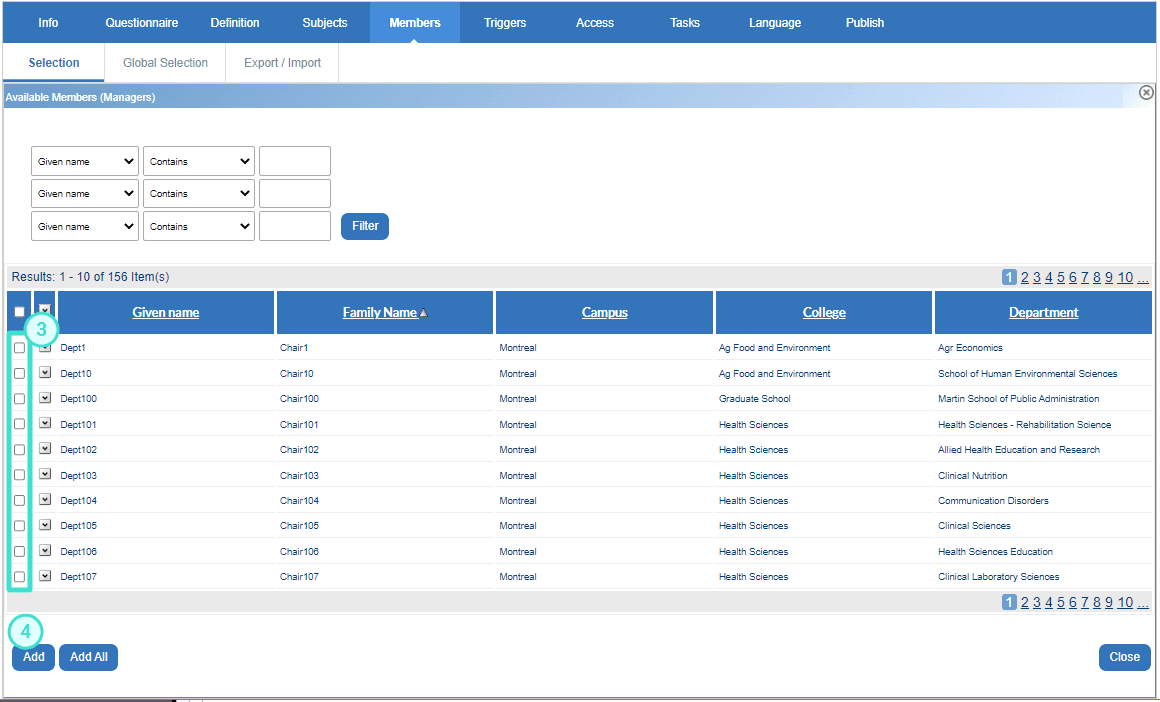 Select a group to select members