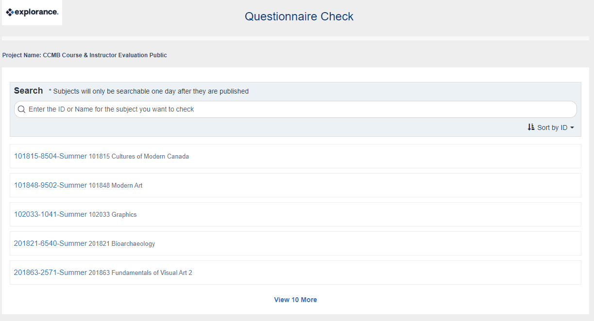 Questionnaire preview