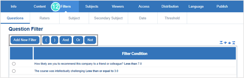 Add filters as required