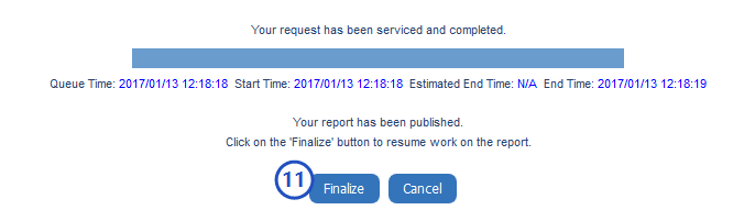 Finalize report publishing