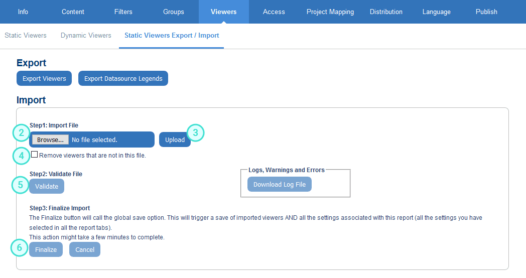 Export static viewers