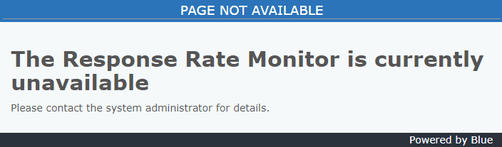 Response rate monitor unavalable