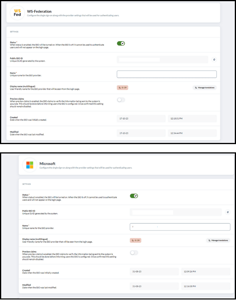 Single sign-on WS-Federation and Microsoft