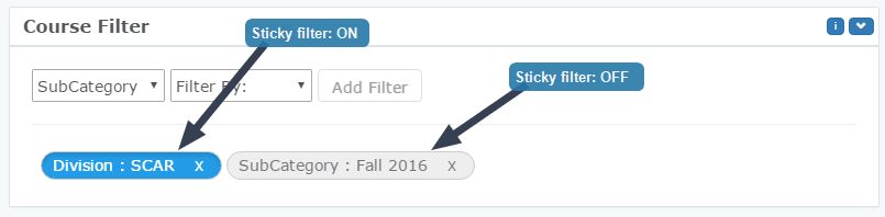 sticky filter rr monitor