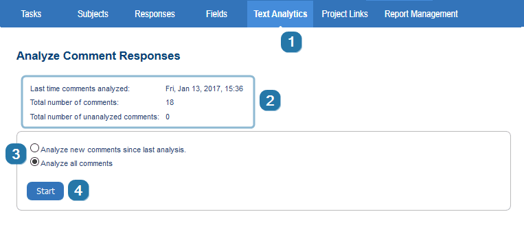 Analyze comment responses
