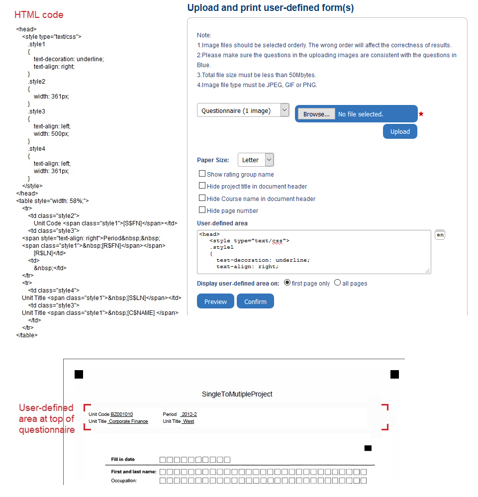 user defined print
