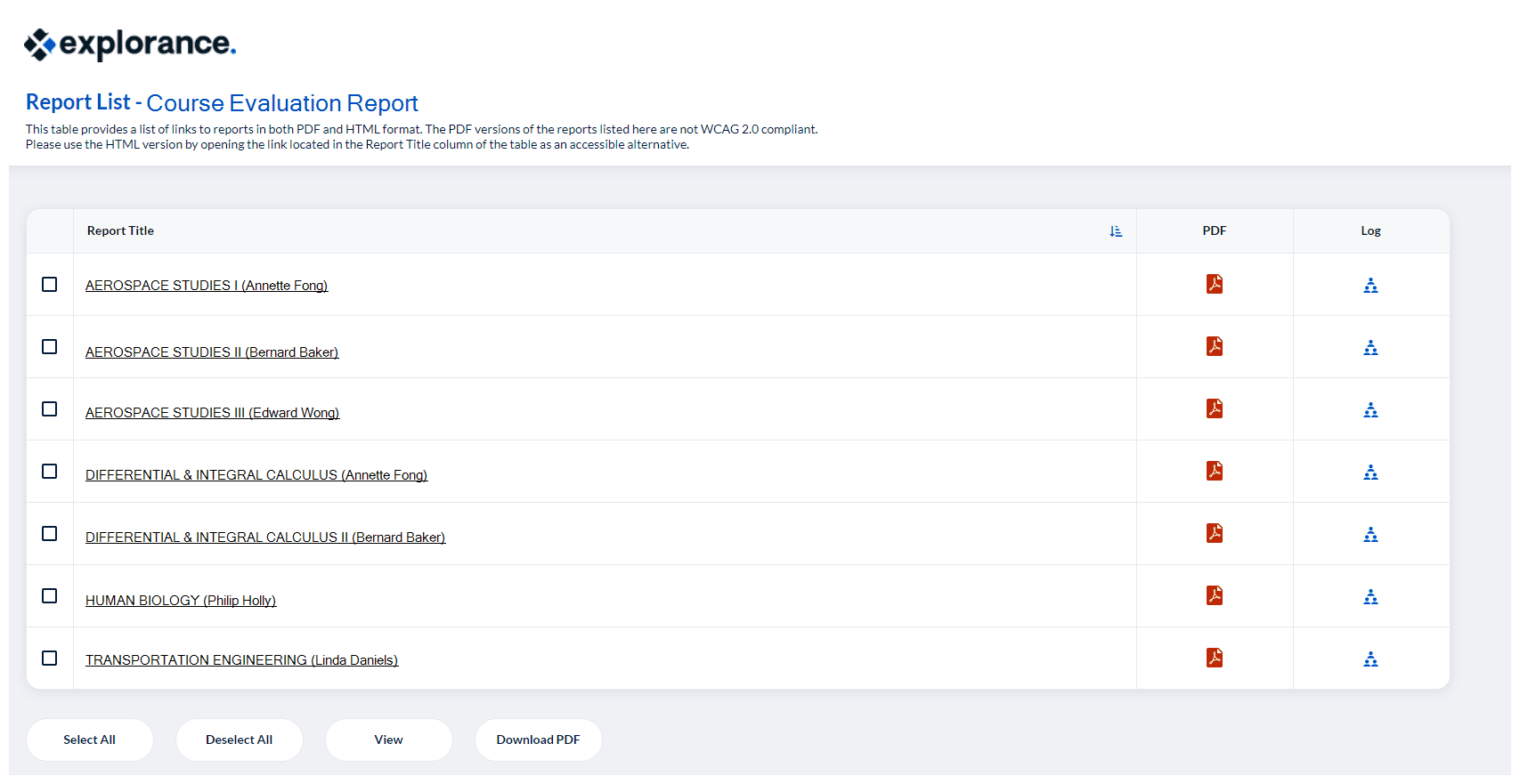 Parent reporrt page